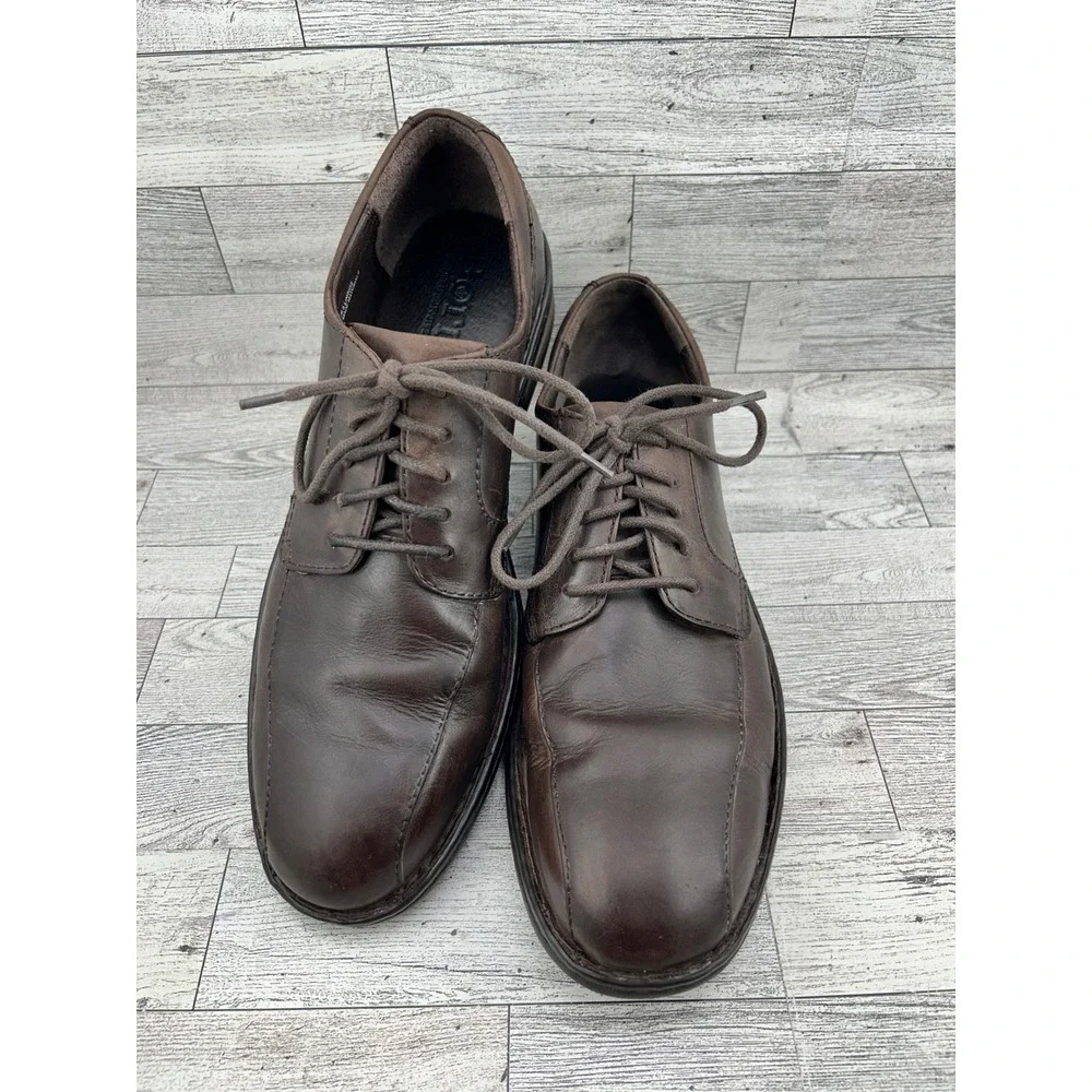 Born‎ Men H14052 Brown Leather Derby Shoes Square Toe Lace Up Oxfords Size 10M